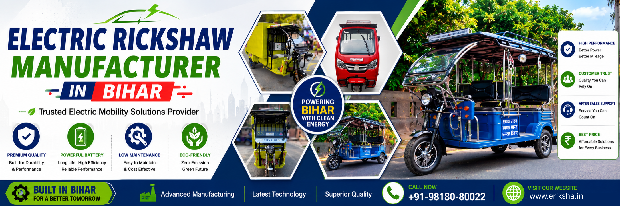 Electric Rickshaw Manufacturer in Bihar