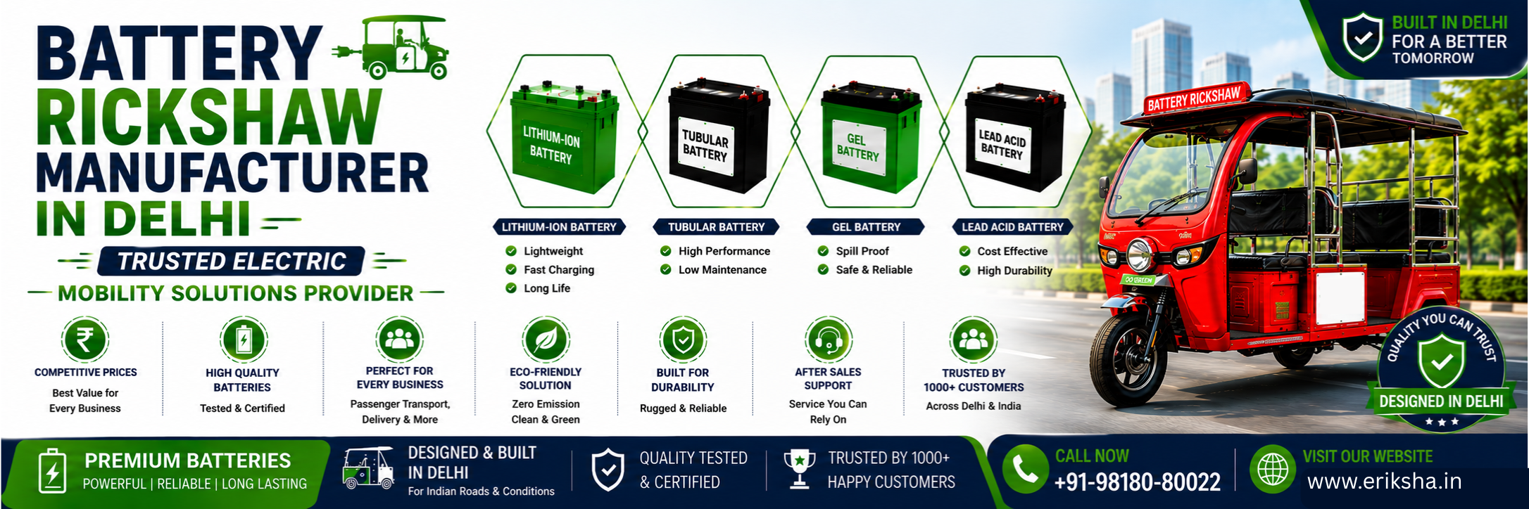 Battery Rickshaw Manufacturer in Delhi