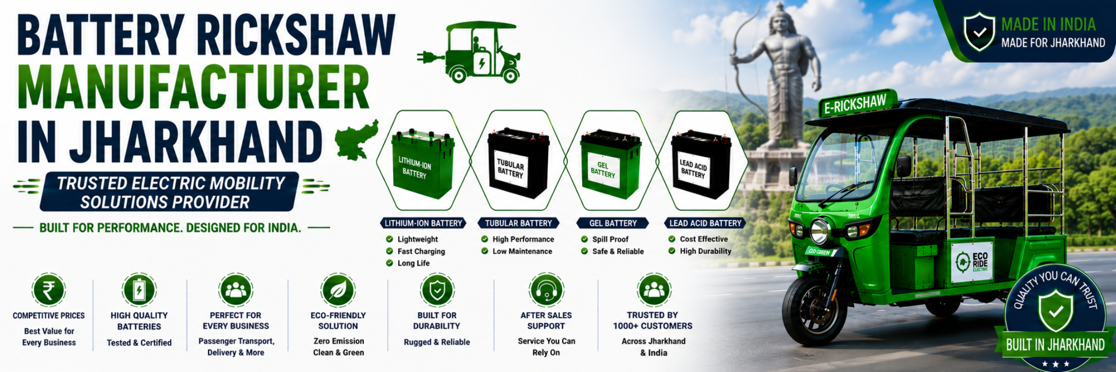 Battery Rickshaw Manufacturer in Jharkhand