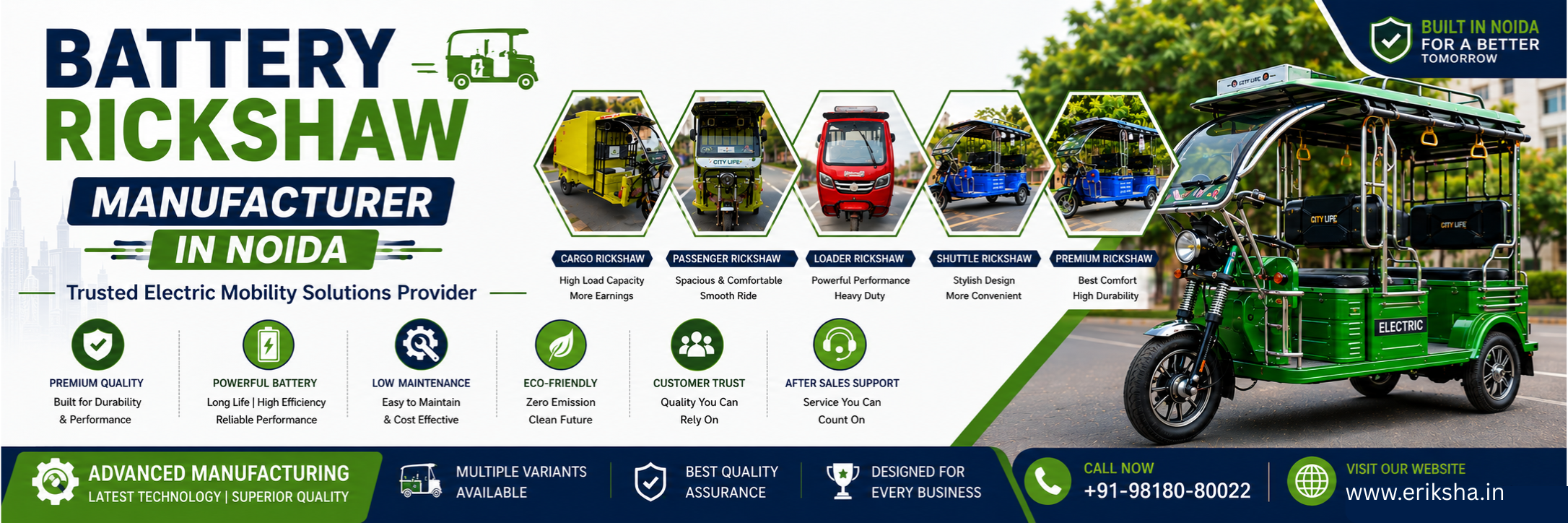 Battery Rickshaw Manufacturer in Noida